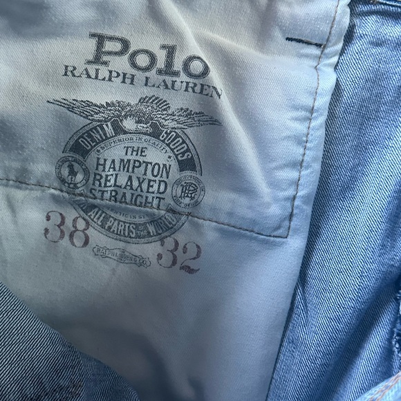Polo Ralph Lauren Vintage 90s Straight Leg Blue Jeans Men’s 38x32 Classic Wash - Picture 3 of 4